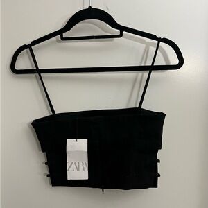 Zara Cut Out Sides Strappy Crop Top
